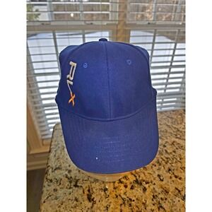 RLX Ralph Lauren Mens‎ Royal Blue Performance Baseball Cap Hat Orange Logo